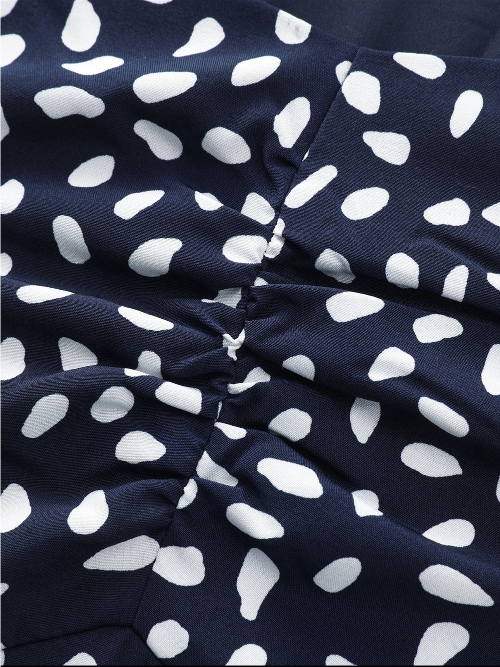 BloomChic Navy Dot Sweetheart Midi Dress with Puff Sleeves size 1X (14-16) - Picture 5 of 12
